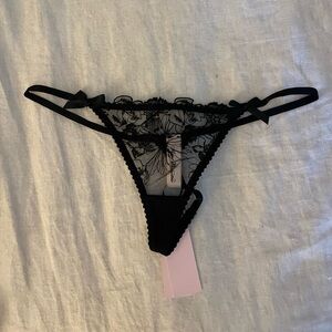 BNWT Agent Provocateur Black Lace Thong